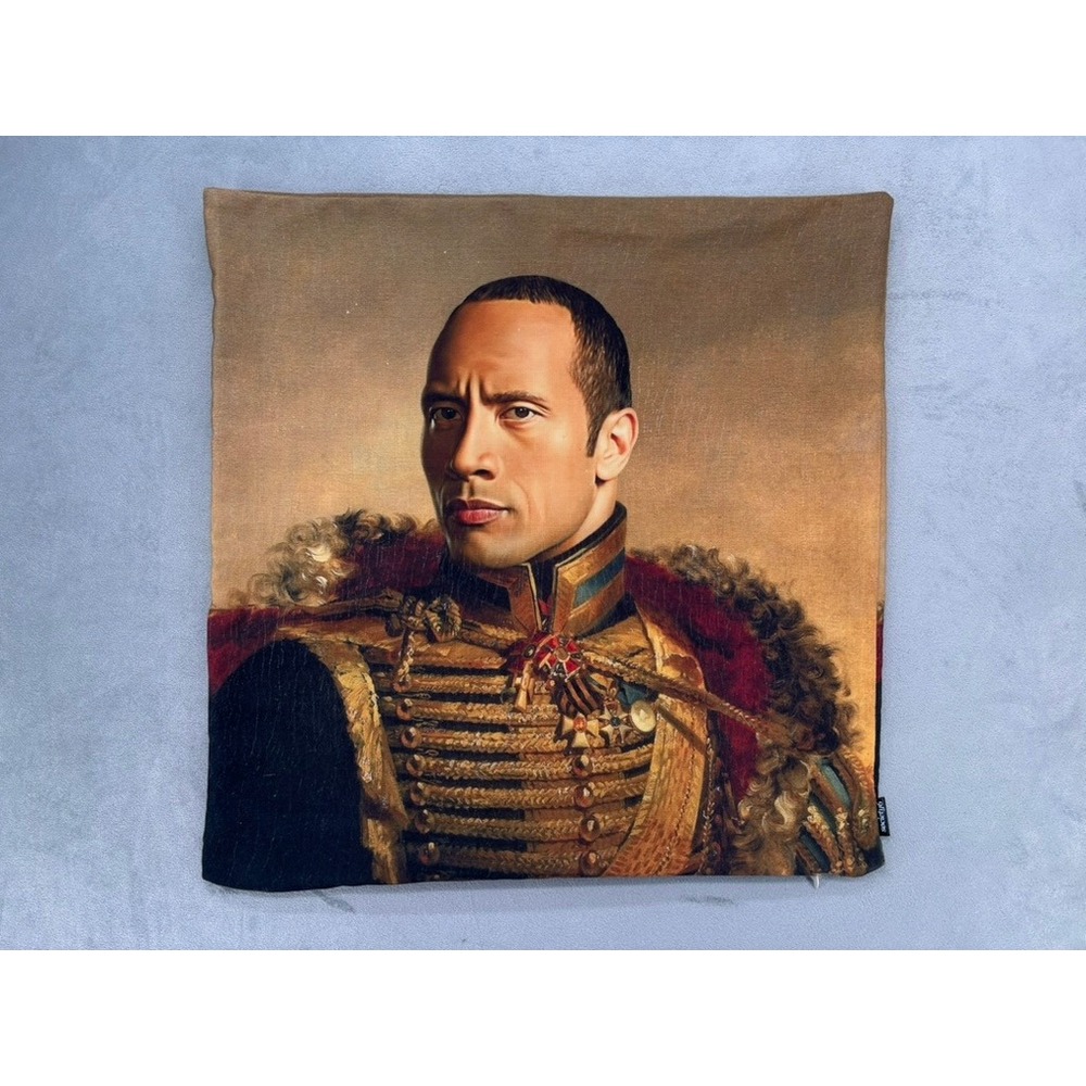 Dwayne Johnson The Rock General Portrait Throw Pillow Case Cover Home Decor